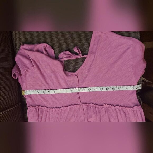 Coquette Babydoll Top Tie Back Peplum Flare Fairycore Sweet - Picture 6 of 7